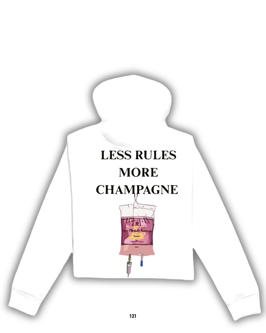 Sudadera Less rules more champagne