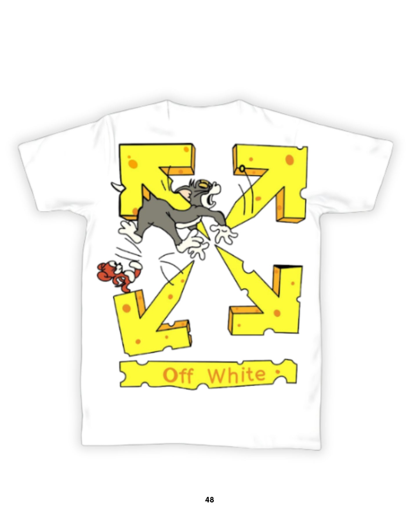 Playera Off White Tom & Jerry