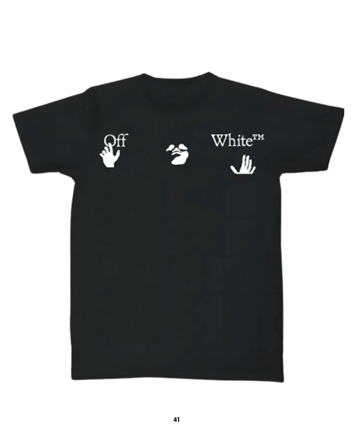 Playera Off White Abstract