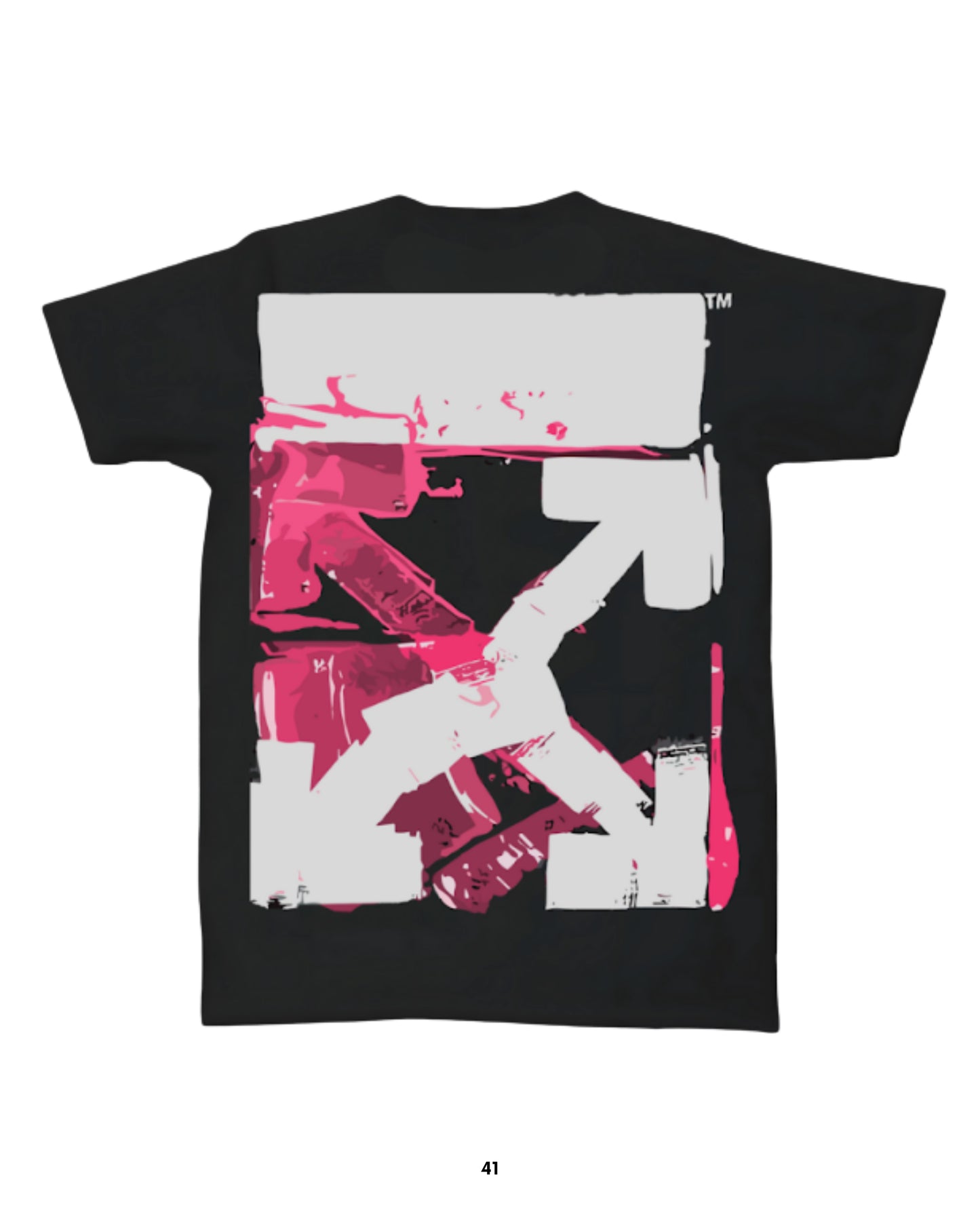 Playera Off White Abstract