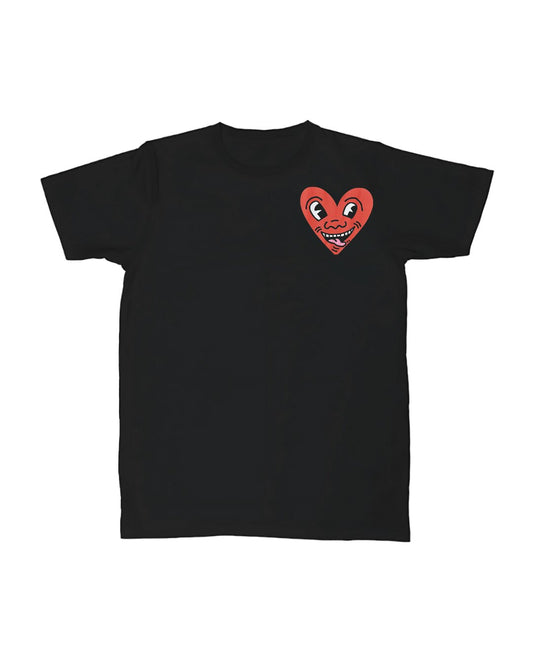 Playera Crazy Heart on Black Keith Haring