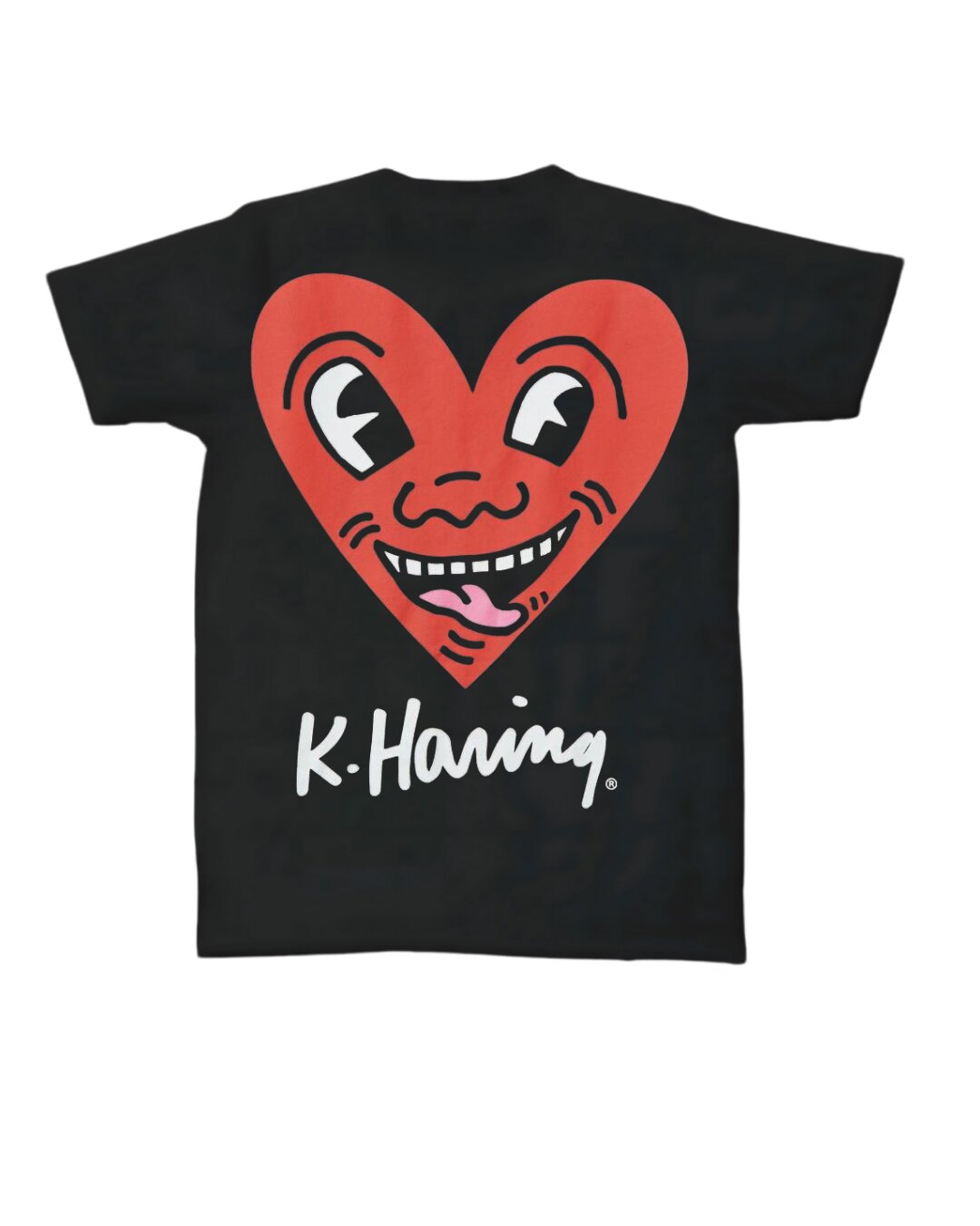 Playera Crazy Heart on Black Keith Haring