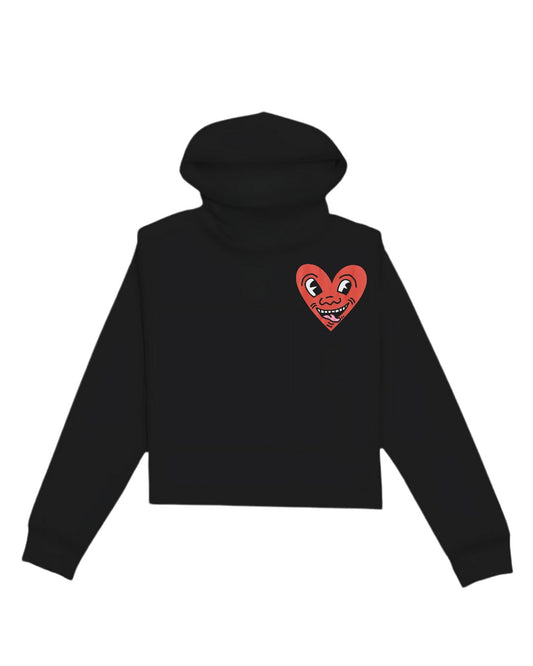Sudadera Crazy Heart on Black Keith Haring